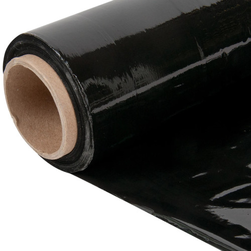 Стрейч-пленка техническая, цвет черный, 23 мкм, 0,5x300 м, 2,2 кг